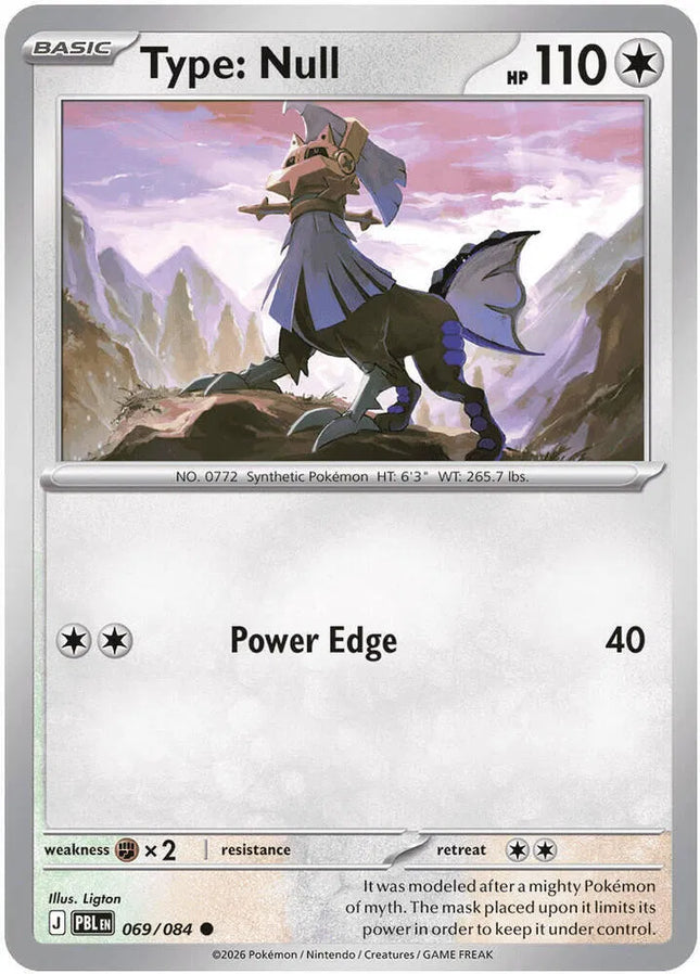 Type: Null Pitch Black Common 069/084 Reverse Holofoil