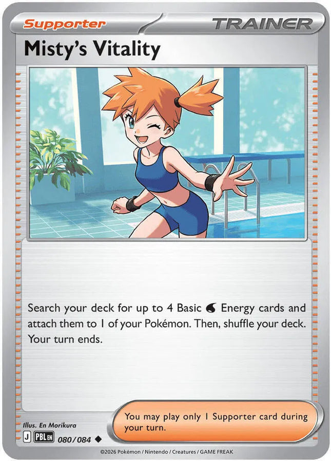Misty's Vitality Pitch Black Uncommon 080/084 Reverse Holofoil