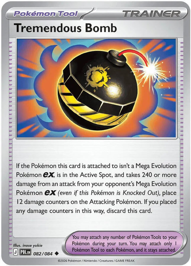 Tremendous Bomb Pitch Black Uncommon 082/084 Reverse Holofoil