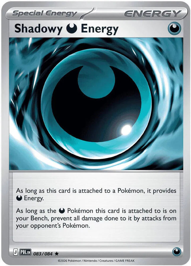 Shadowy Darkness Energy Pitch Black Rare 083/084 Holofoil
