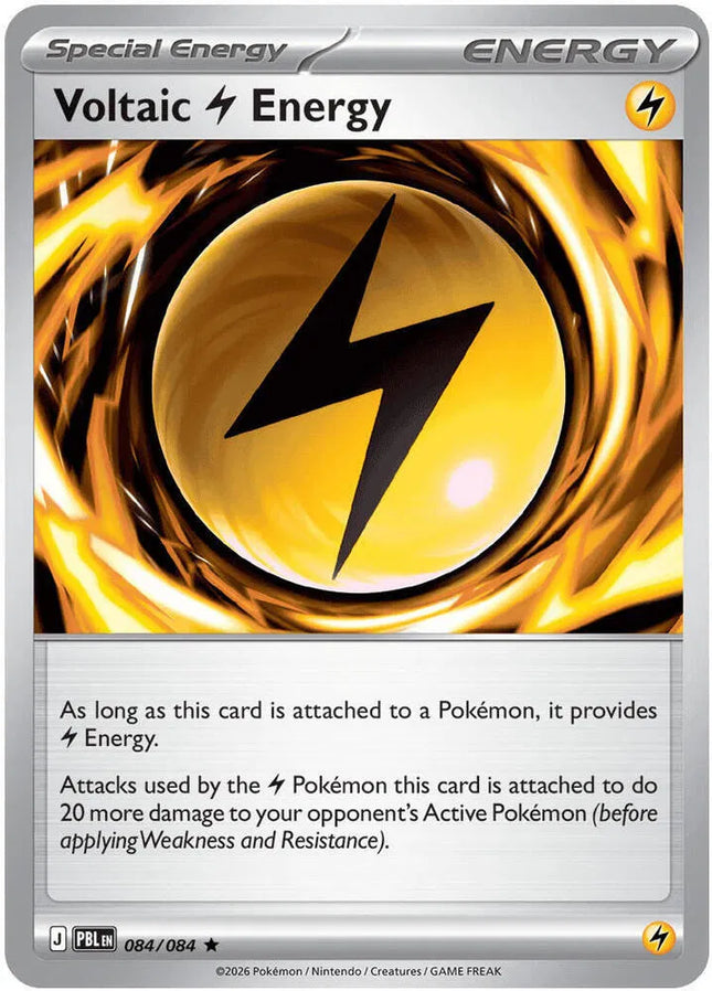 Voltaic Lightning Energy Pitch Black Rare 084/084 Holofoil
