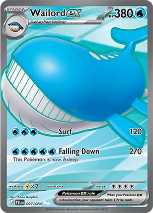 Wailord ex Pitch Black Ultra Rare 097/084