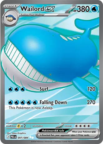 Wailord ex Pitch Black Ultra Rare 097/084