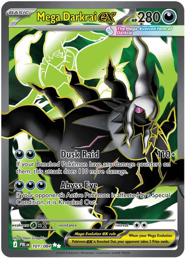 Mega Darkrai ex Pitch Black Ultra Rare 101/084
