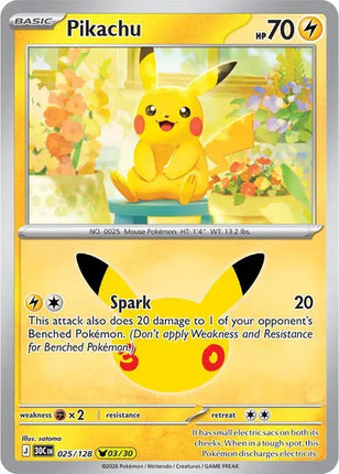 Pikachu 30th Celebration None 025/128 Holfoil
