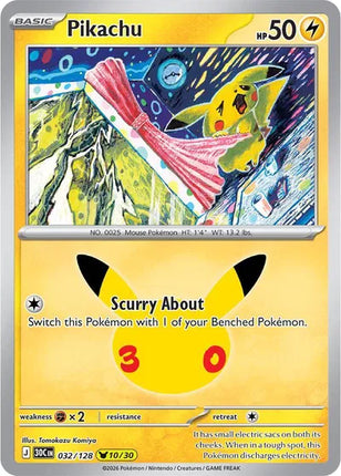 Pikachu 30th Celebration None 032/128 Holofoil