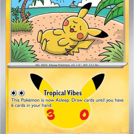 Pikachu 30th Celebration None 043/128 Holofoil