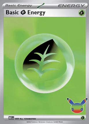 Basic Grass Energy - 009 (30th Celebration) MEE: Mega Evolution Energies Futuristic Rare