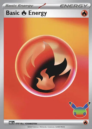 Basic Fire Energy - 010 (30th Celebration) MEE: Mega Evolution Energies Futuristic Rare