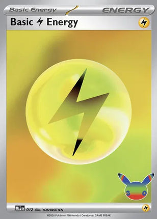 Basic Lightning Energy - 012 (30th Celebration) MEE: Mega Evolution Energies Futuristic Rare
