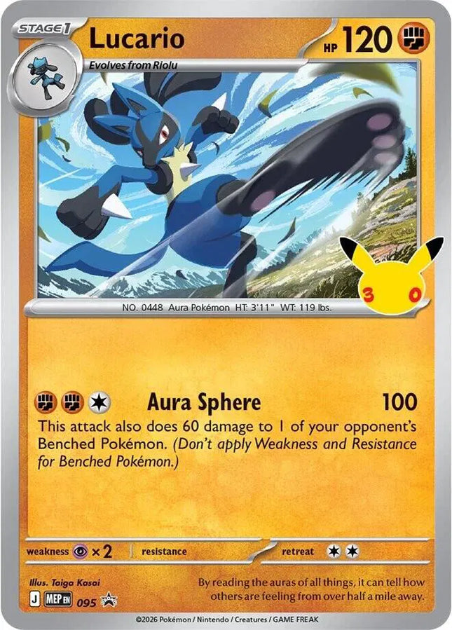 Lucario - 095 (30th Celebration) Mega Evolution Promos Promo 095 Holofoil