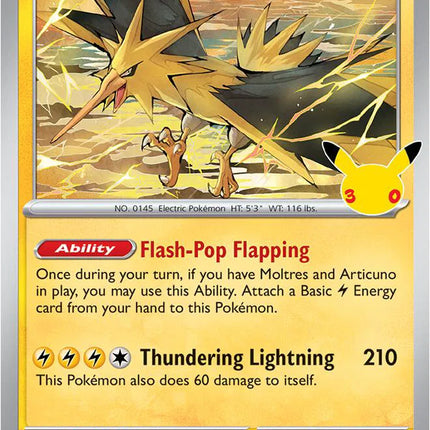 Zapdos - 098 (30th Celebration) Mega Evolution Promos Holofoil