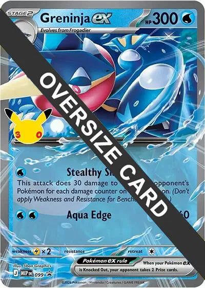 Greninja ex - 099 (30th Celebration) Jumbo Cards Promo 099