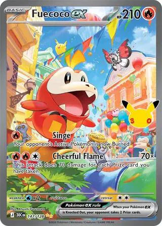 Fuecoco ex 30th Celebration Special Illustration Rare 147/128