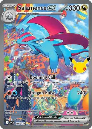 Salamence ex 30th Celebration Special Illustration Rare 156/128