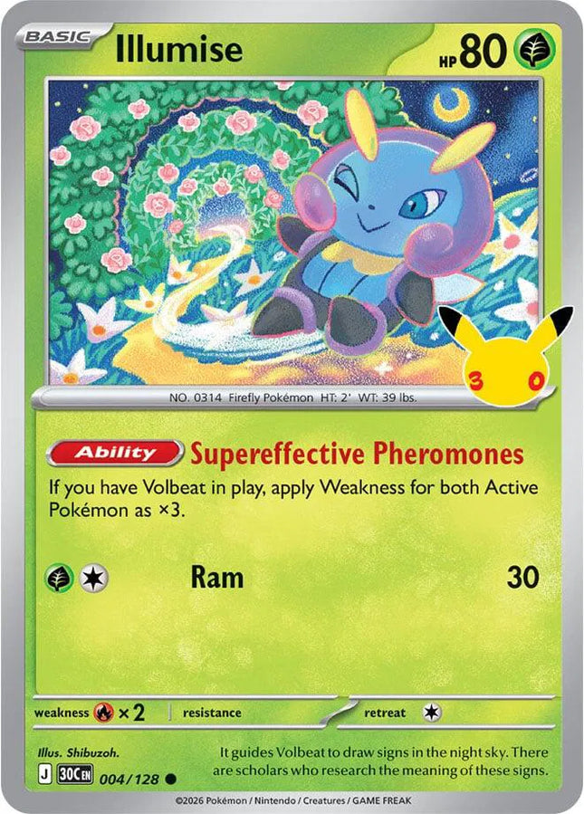 Illumise 30th Celebration Common 004/128 Holofoil
