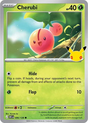 Cherubi 30th Celebration Common 006/128 Holofoil