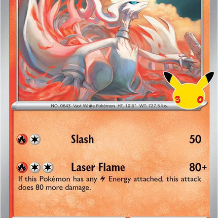 Reshiram 30th Celebration Rare 014/128 Holofoil