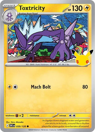 Toxtricity 30th Celebration Common 059/128 Holofoil
