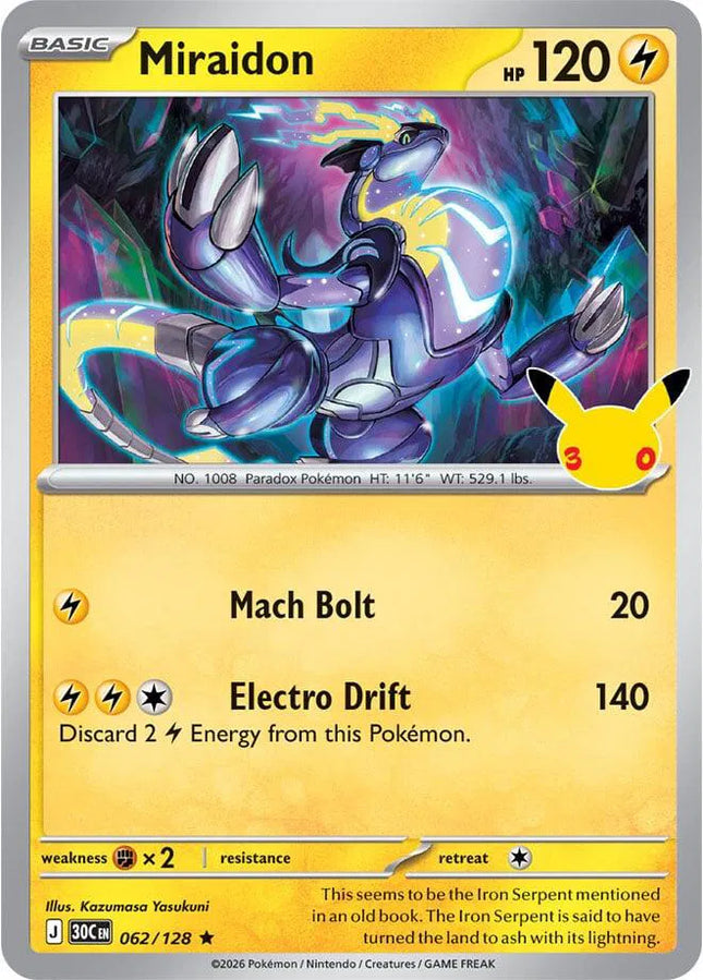 Miraidon 30th Celebration 062/128 Holofoil