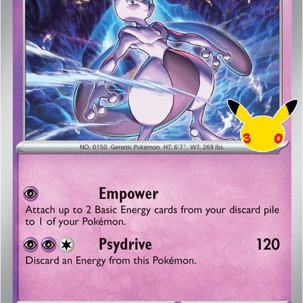 Mewtwo 30th Celebration Rare 063/128 Holofoil