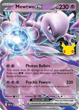 Mewtwo ex 30th Celebration Double Rare 064/128
