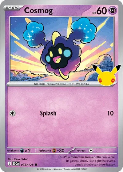 Cosmog 30th Celebration 078/128 Holofoil