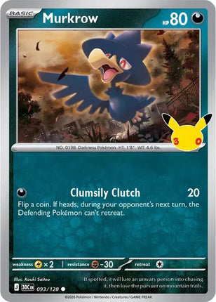 Murkrow 30th Celebration 093/128 Holofoil