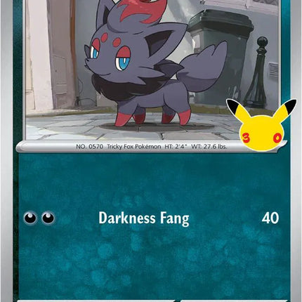 Zorua 30th Celebration Common 095/128 Holofoil