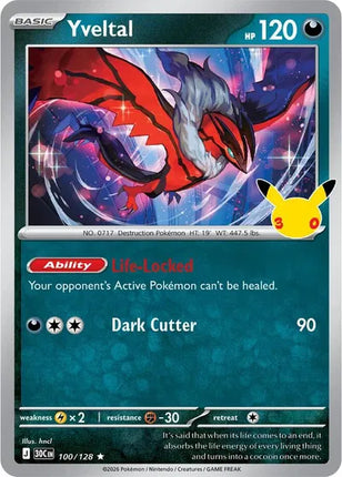 Yveltal 30th Celebration 100/128 Holofoil