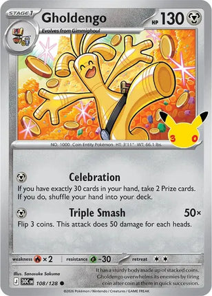 Gholdengo 30th Celebration Common 108/128 Holofoil