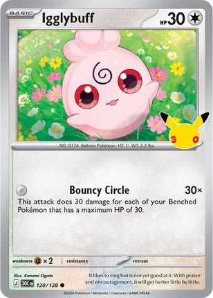 Igglybuff 30th Celebration 120/128 Holofoil