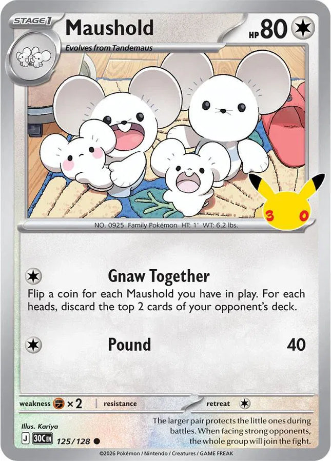 Maushold 30th Celebration Common 125/128 Holofoil
