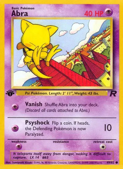 Abra Team Rocket Common 49 1st Edition (LP)