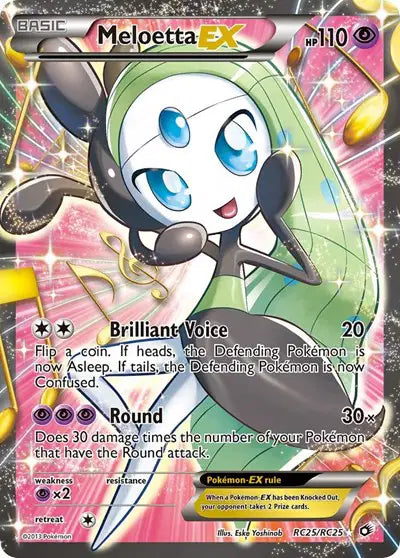 Meloetta EX (Full Art) Ultra Rare • RC25 Legendary Treasures: Radiant Collections