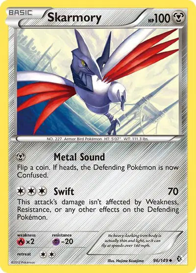 Skarmory (96) Uncommon • 96 Boundaries Crossed