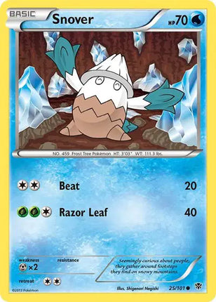 Snover Pokemon • Common • 25 Plasma Blast Reverse Holofoil