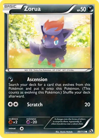 Zorua Pokemon • Common • 89 Legendary Treasures