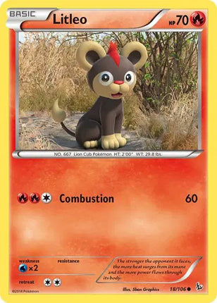 Litleo (18) Common • 18 Flashfire Reverse Holofoil