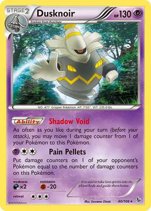 Dusknoir Holo Rare • 40 Flashfire
