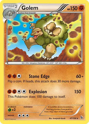 Golem Pokemon • Rare • 47 Flashfire