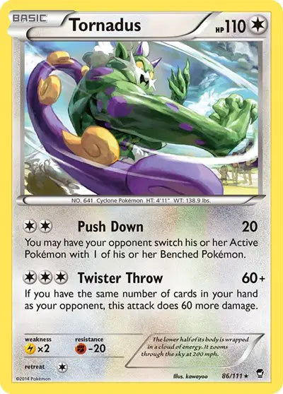 Tornadus Rare • 86 Furious Fists Reverse Holofoil