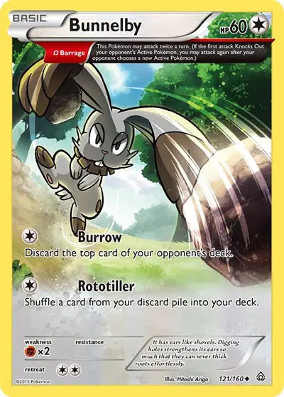Bunnelby (Omega) Uncommon • 121 Primal Clash (Miscut)