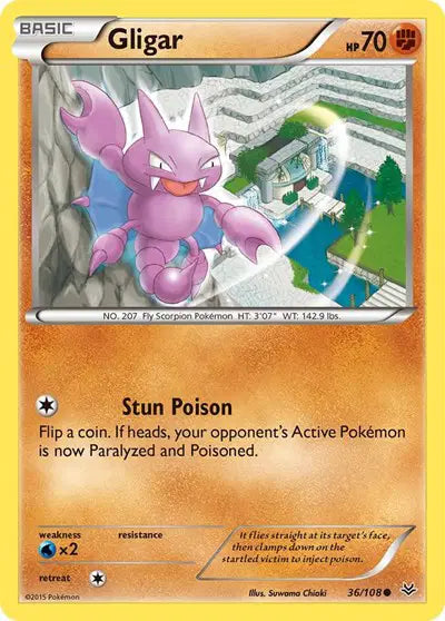 Gligar Common • 36 Roaring Skies Reverse Holofoil