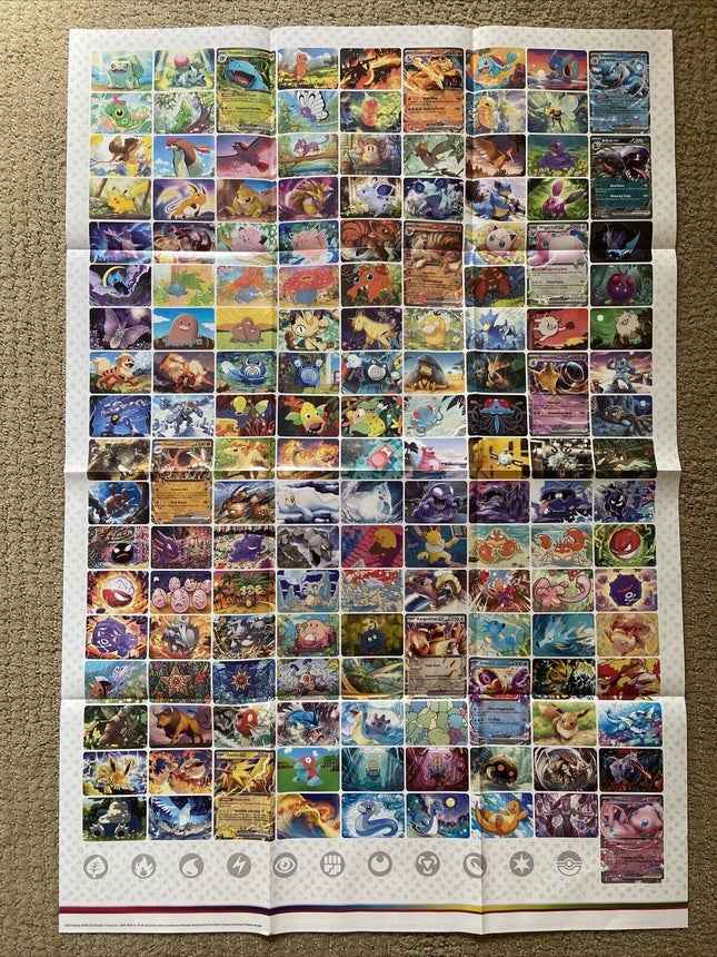 Pokemon Scarlet & Violet 151 Poster Only of Original 151 Pokemon Characters