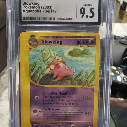 Slowking Aquapolis Rare 34 CGC Mint+ 9.5