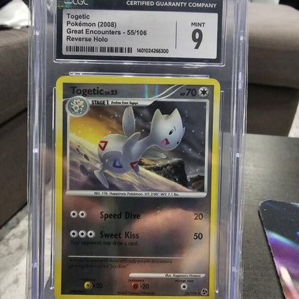 Togetic Great Encounters Uncommon 55 Reverse Holofoil CGC Mint 9